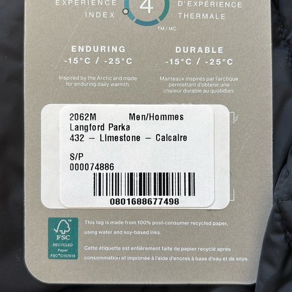 Canada Goose NWT Men's Langford Heritage Parka Jacket Size S Limestone (Beige) - Picture 5 of 8